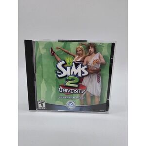 The Sims 2 University Expansion Pack PC Game EA Maxis 2-Disc Set Jewel Case